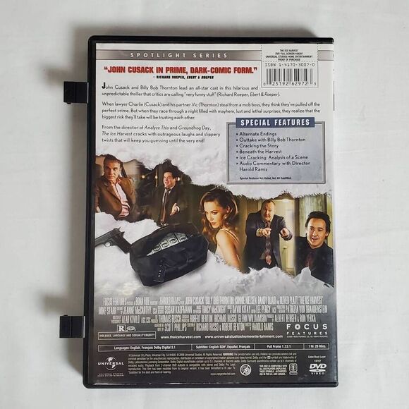 The Ice Harvest (DVD, Full Screen) John Cusack Dark Comedy Crime - Picture 3 of 3